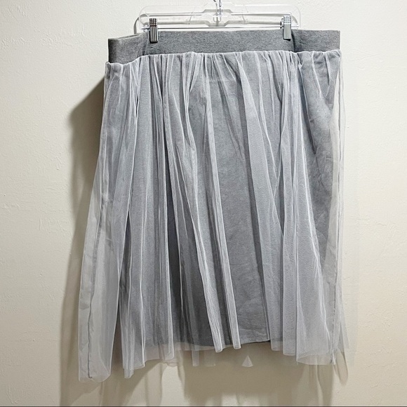TORRID Women’s Plus Size GRAY MESH MIDI TULLE SKIRT Double Layer Size 3X - Picture 2 of 10
